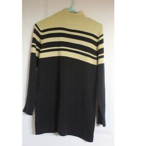 Lord & Taylor Merino Wool Black Knit sweater High Neck Sweater (No size) Black